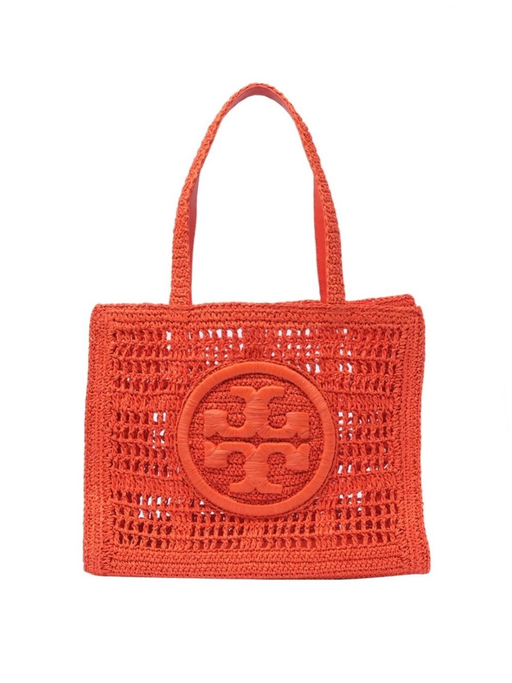 Tory Burch Ella Logo Embroidered Crochet Tote Bag